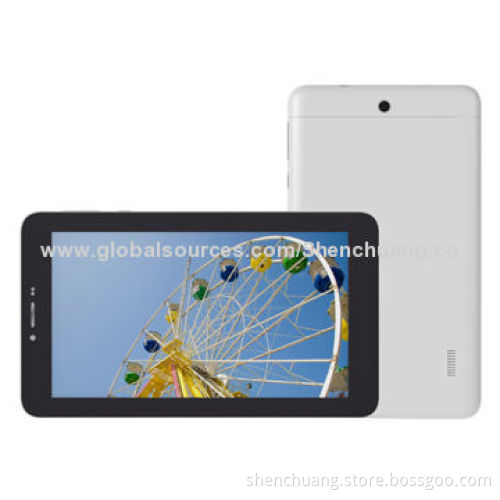 7-inch 3G Tablet PCs with HD Panel, MTK8312 A7 Dual-core, 512MB DDR3/4GB NAND Flash, 2,800mAh